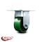 Service Caster 4 Inch Heavy Duty Green Poly on Cast Iron Rigid Caster with Roller Bearing SCC SCC-35R420-PUR-GB - alternate 4